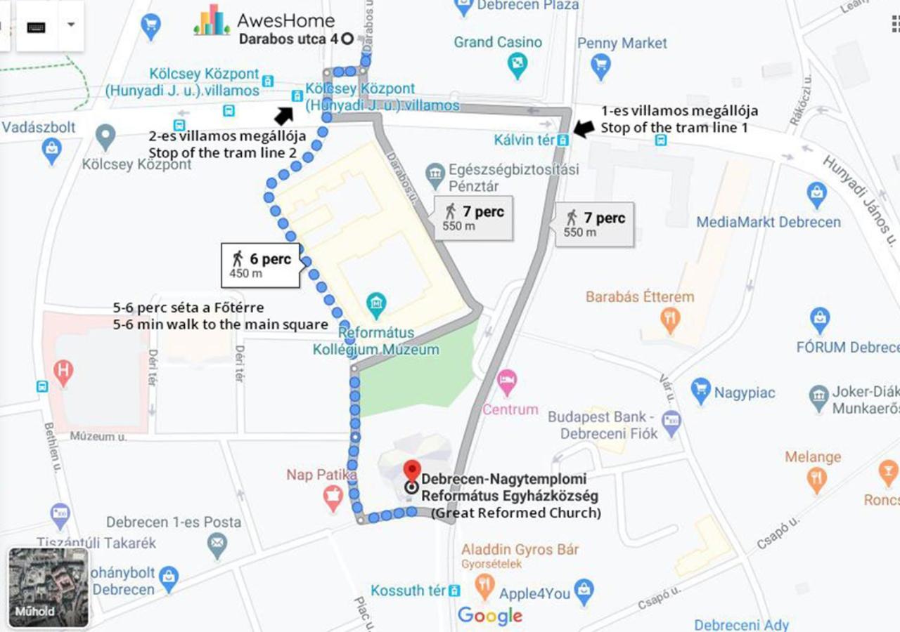 דברצן Aweshome City Apartment - 3 Bedrooms And Free Parking מראה חיצוני תמונה